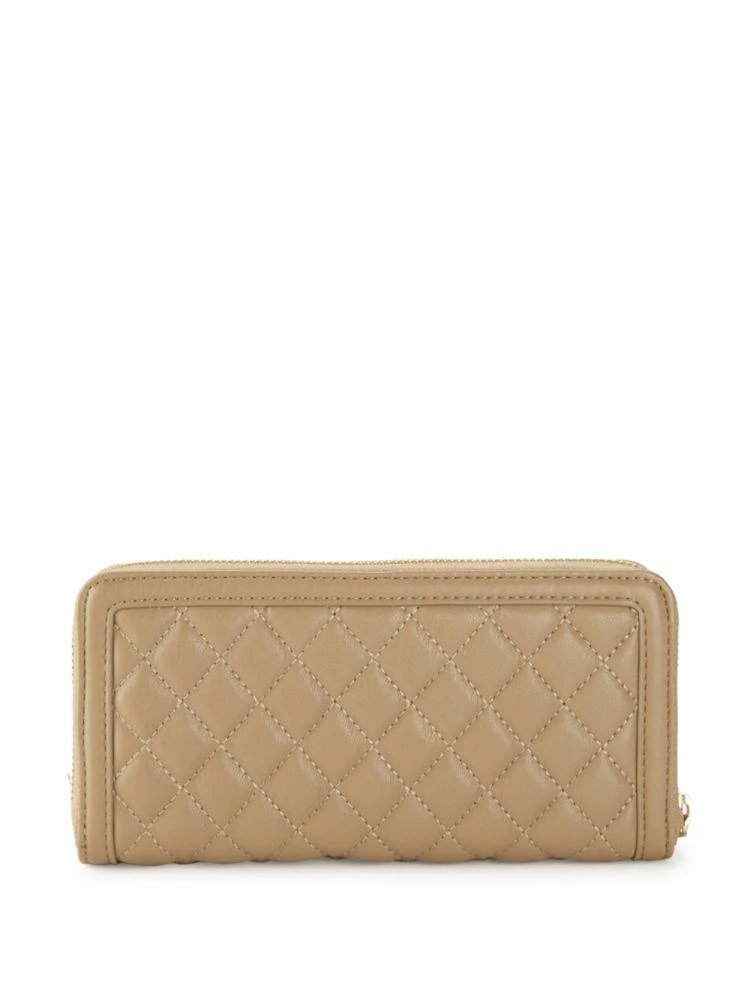 商品Moschino|Quilted Faux Leather Zip-Around Wallet,价格¥433,第3张图片详细描述