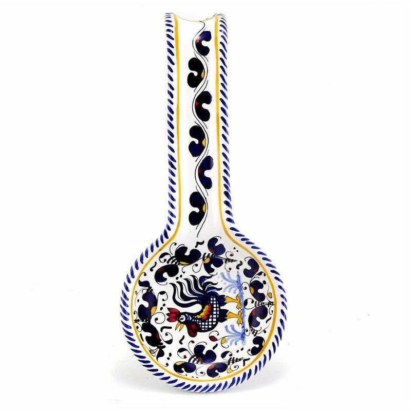 商品Artistica - Deruta of Italy|Orvieto Blue Rooster: Spoon Rest Deluxe,价格¥588,第2张图片详细描述