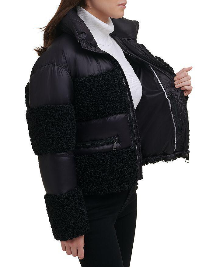 商品DKNY|Mixed Media Puffer Coat,价格¥1411,第3张图片详细描述