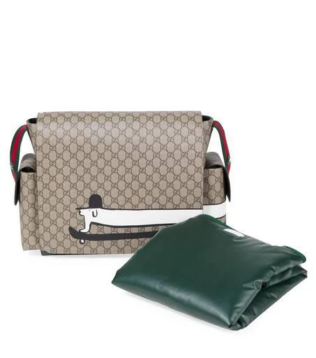 商品Gucci|婴幼儿 — GG帆布皮革妈咪包,价格¥19577,第4张图片详细描述
