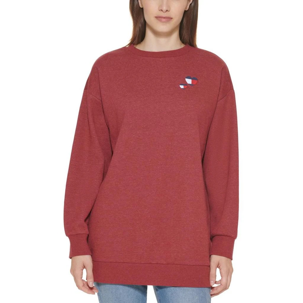 商品Tommy Hilfiger|Tommy Hilfiger Womens Double Heart Logo Comfy Sweatshirt,价格¥123,第1张图片