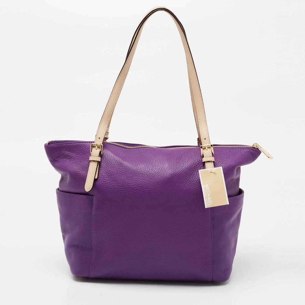 商品Michael Kors|MICHAEL Michael Kors Purple Leather Top Zip Jet Set Tote,价格¥1790,第4张图片详细描述