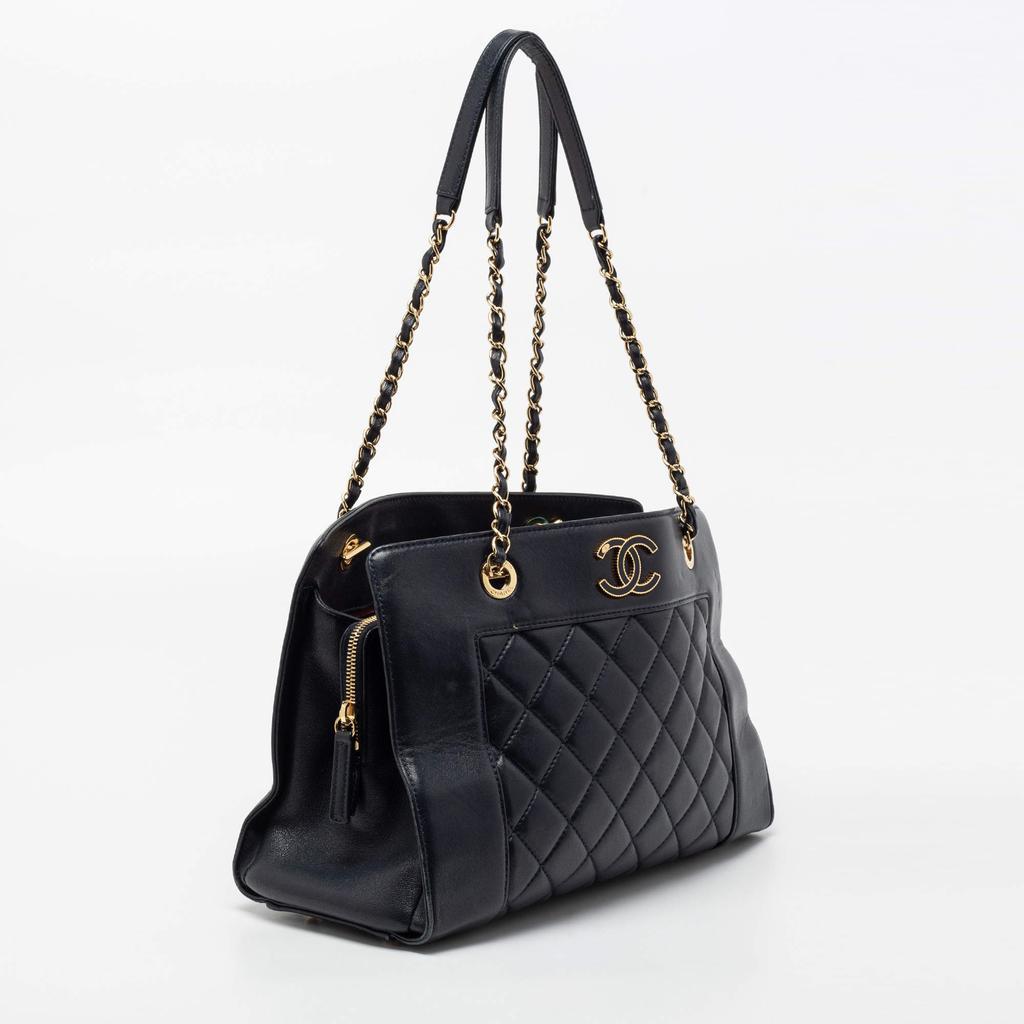 商品[二手商品] Chanel|Chanel Blue Quilted Leather Large Shopper Tote,价格¥15667,第5张图片详细描述