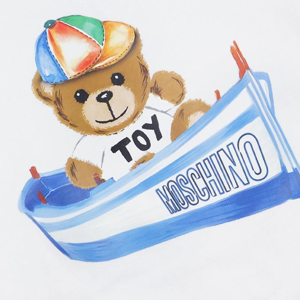 商品Moschino|White Sailboat Teddy Sweatshirt,价格¥435,第2张图片详细描述