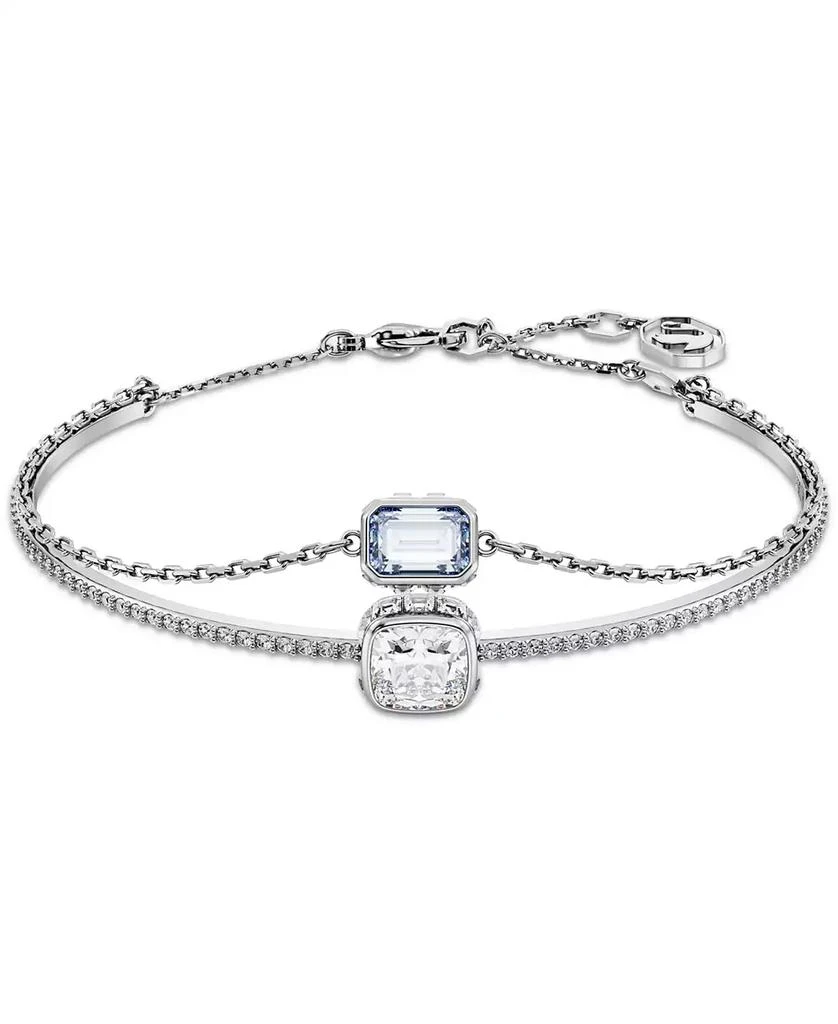 商品Swarovski|Silver-Tone Stilla Two-Row Bangle Bracelet,价格¥780,第1张图片