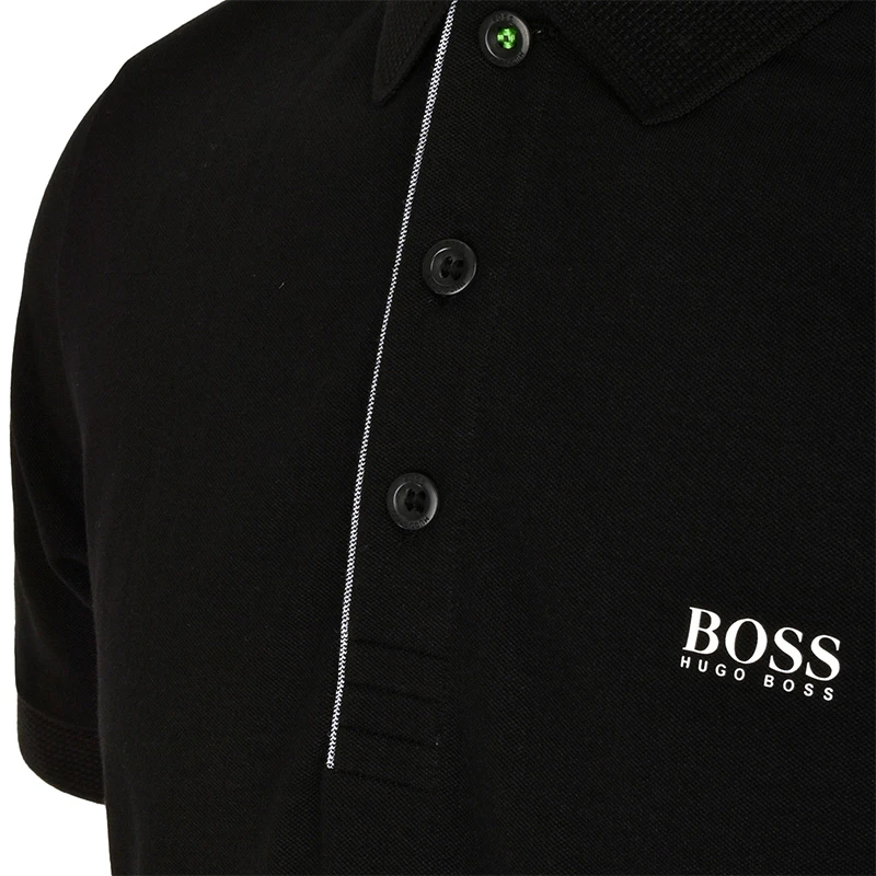 Hugo Boss 雨果博斯 男士棉质混纺BOSS印花胸标时尚系扣短袖POLO衫 PAULE-182-3643-001 商品