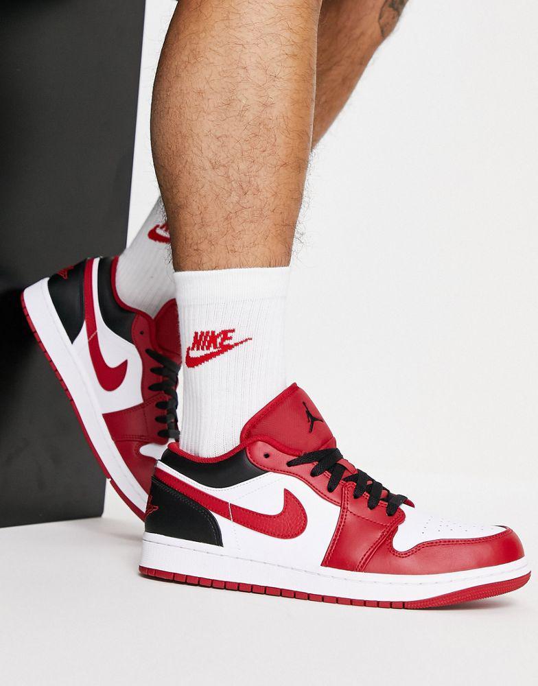 商品Jordan|Air Jordan 1 Low trainers in red/white,价格¥881,第6张图片详细描述