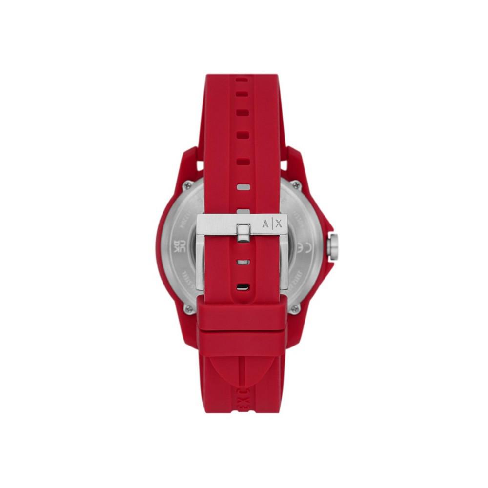 Men's Automatic in Red Case with Red Silicone Strap Watch, 42mm商品第3张图片规格展示