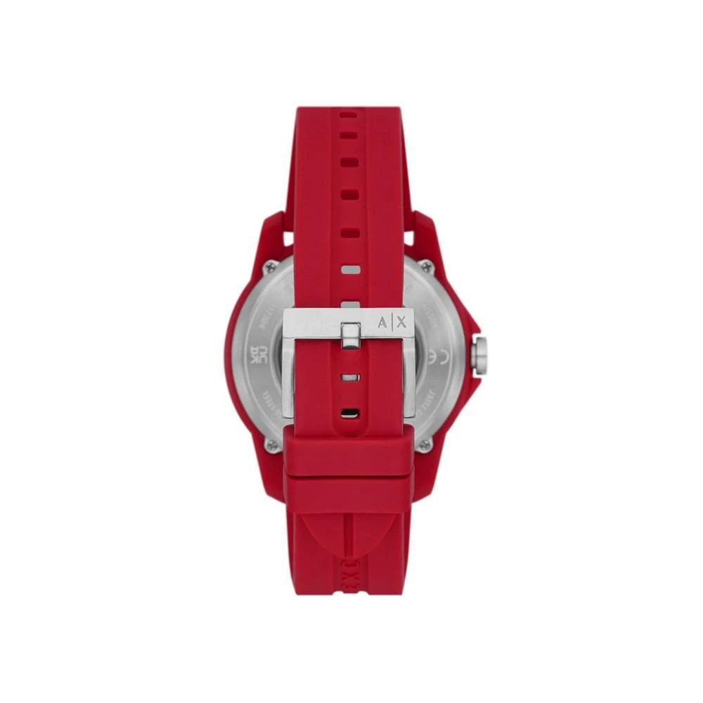 商品Armani Exchange|Men's Automatic in Red Case with Red Silicone Strap Watch, 42mm,价格¥1796,第3张图片详细描述