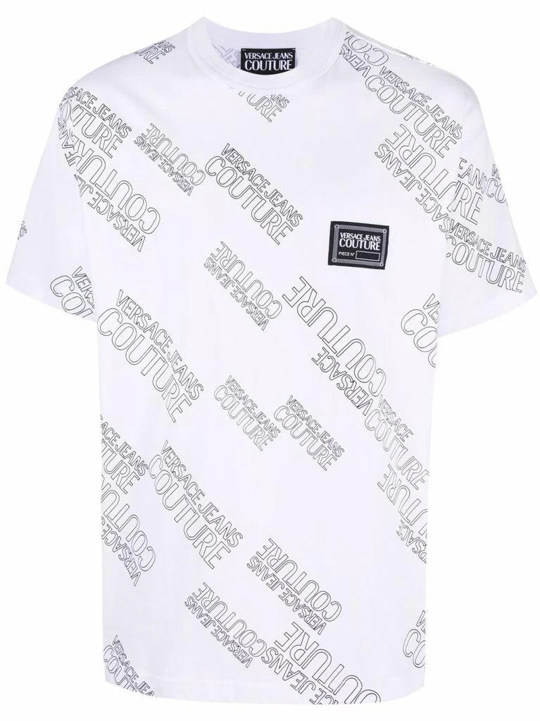 商品Versace|VERSACE JEANS COUTURE - Logo Print Cotton T-shirt,价格¥775,第1张图片