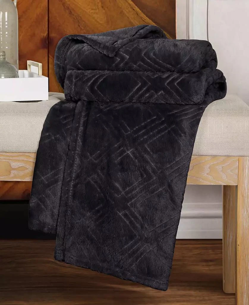 商品Superior|Diamond Flannel Fleece Plush Ultra-Soft Blanket,价格¥150,第4张图片详细描述