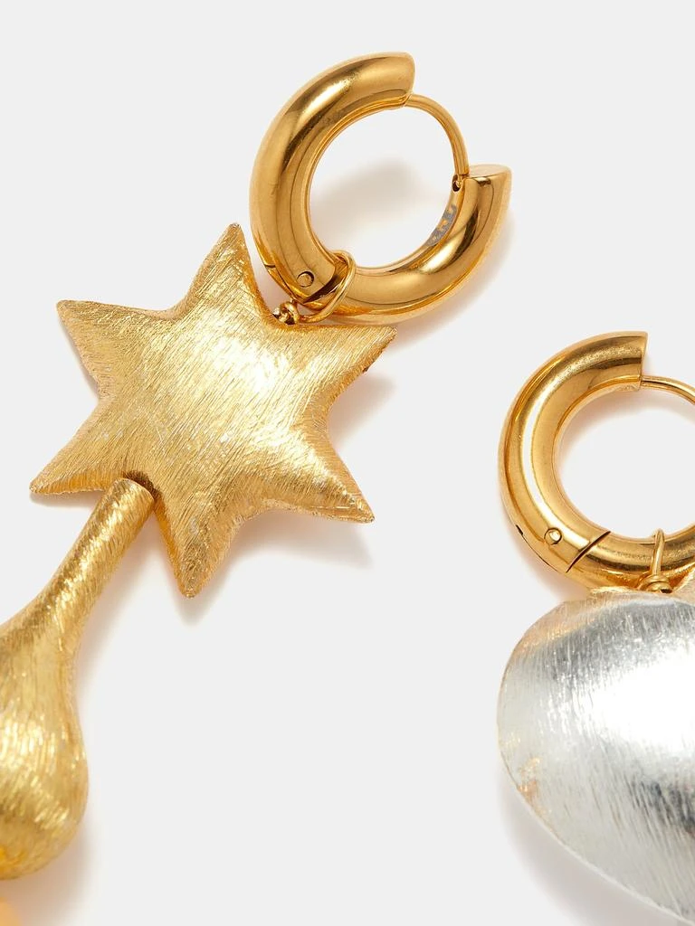 商品Timeless Pearly|Mismatched gold and silver-plated hoop earrings,价格¥1887,第5张图片详细描述