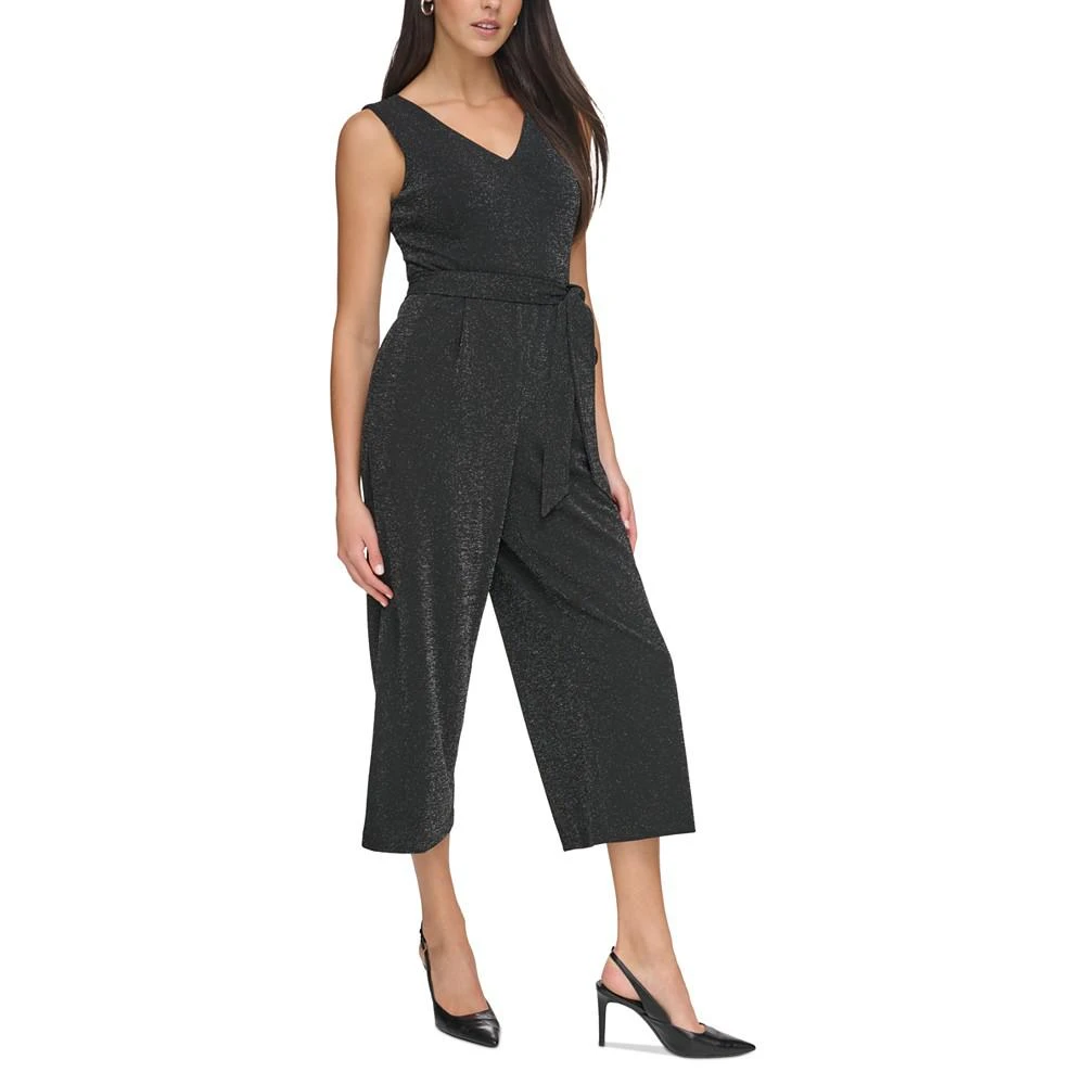 商品Calvin Klein|Women's Metallic Cropped Jumpsuit,价格¥591,第5张图片详细描述