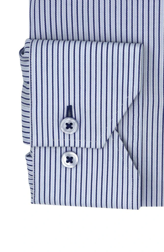 商品Lorenzo Uomo|Trim Fit Stripe Cotton Dress Shirt,价格¥382,第2张图片详细描述