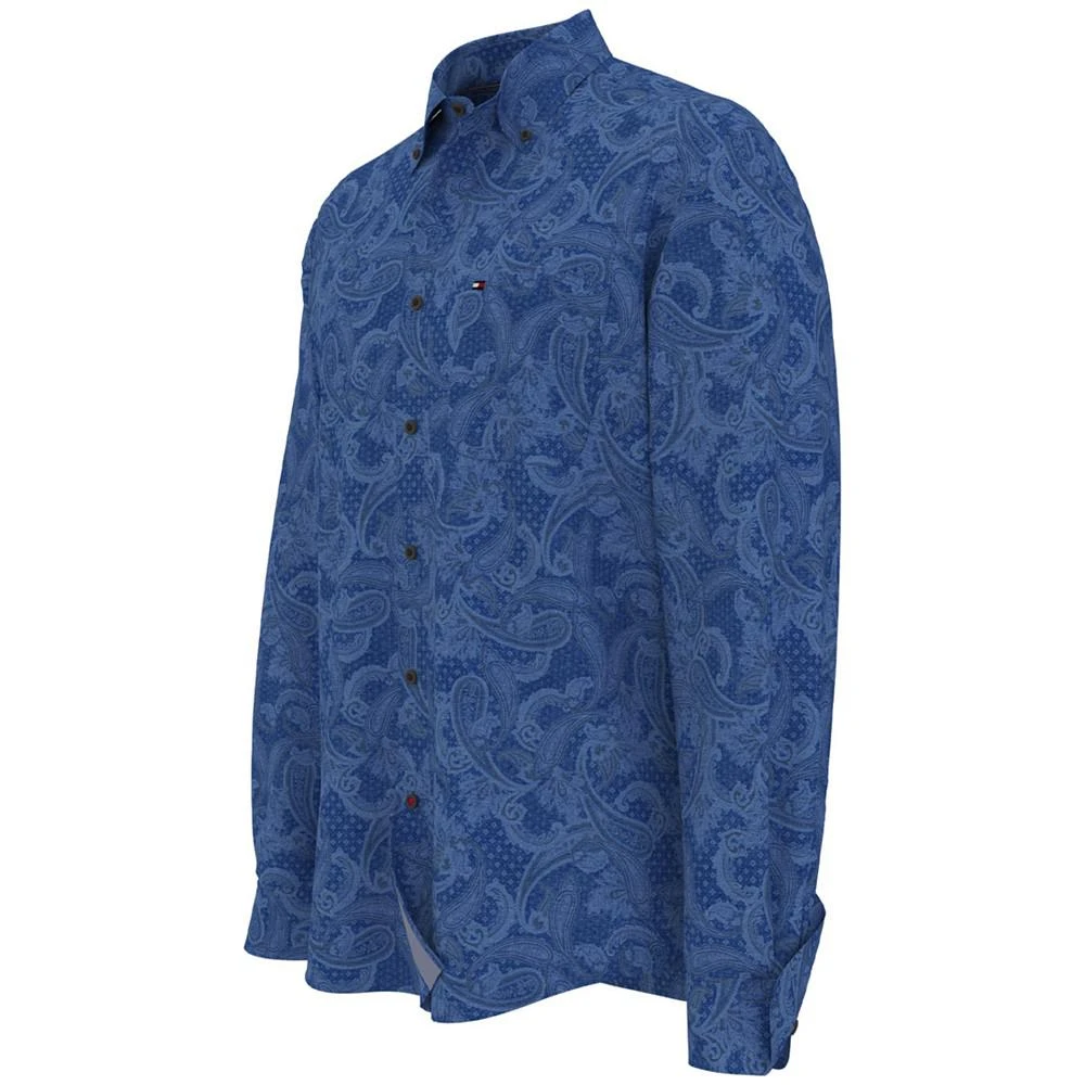 商品Tommy Hilfiger|Men's Classic-Fit Key Paisley Print Long-Sleeve Shirt,价格¥214,第3张图片详细描述