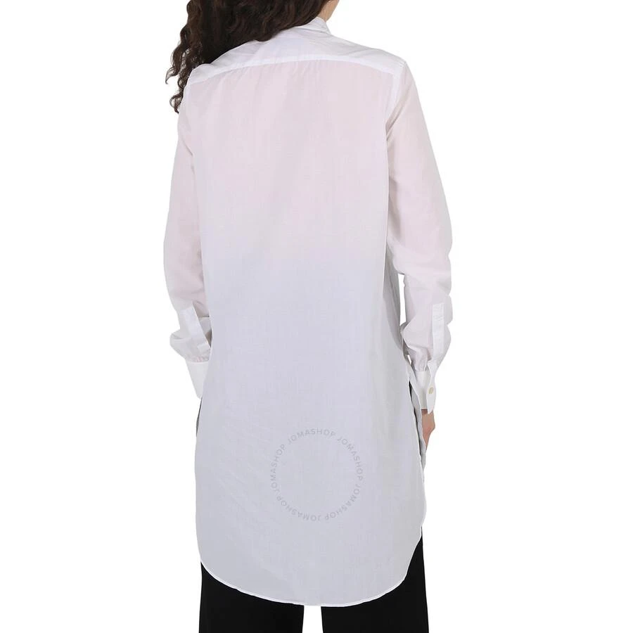 商品Burberry|Ladies Natural White Bib Detail Cotton Longline Tunic Shirt,价格¥706,第3张图片详细描述