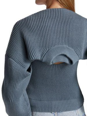 商品Alexander Wang|Cropped Crewneck Shrug,价格¥691,第4张图片详细描述