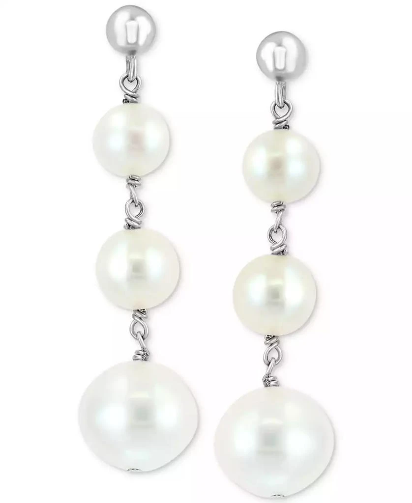 商品Effy|EFFY® Multicolor Freshwater Pearl (6 - 81/2mm) Graduated Drop Earrings in Sterling Silver (Also available in Freshwater Pearl),价格¥746,第1张图片