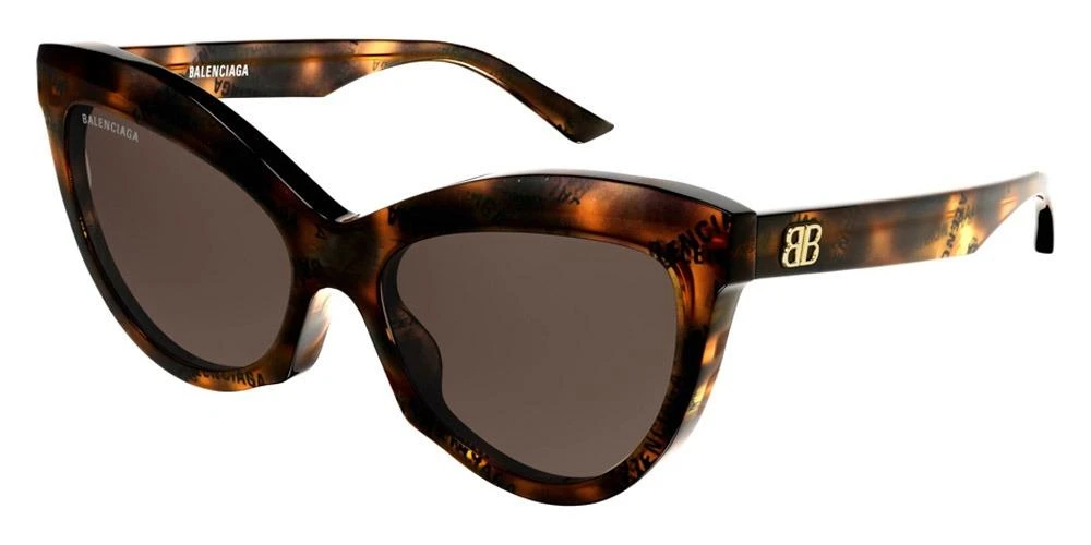 商品Balenciaga|Brown Cat Eye Ladies Sunglasses BB0217S-002 57,价格¥1050,第1张图片