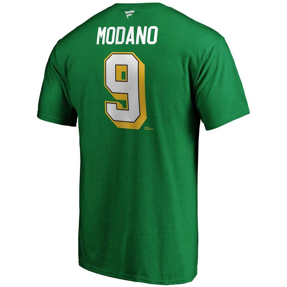 商品Fanatics|Men's Mike Modano Kelly Green Minnesota North Stars Authentic Stack Retired Player Name and Number T-shirt,价格¥186,第3张图片详细描述