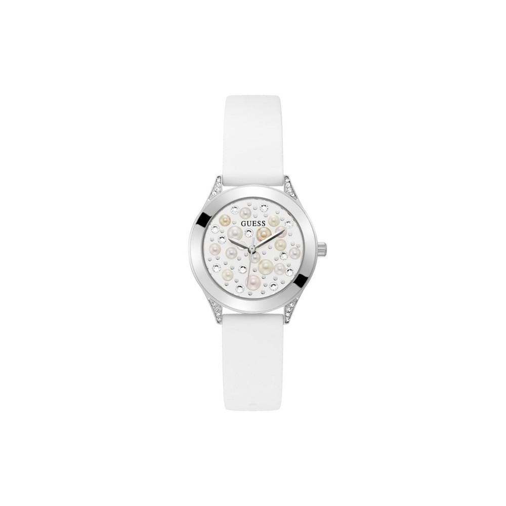 Women's Glitz White Silicone Strap Watch, 36mm商品第1张图片规格展示