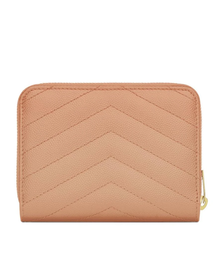 商品Yves Saint Laurent|Small Monogram Matelassé Zip-Around Wallet,价格¥5403,第2张图片详细描述