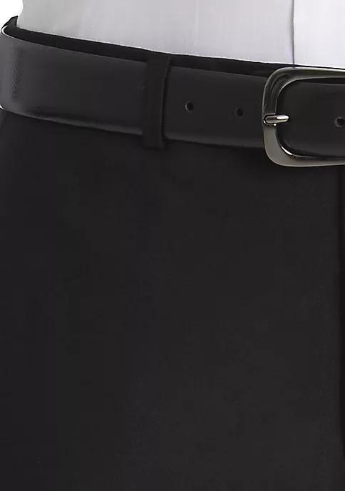 商品Ralph Lauren|Solid Black Wool Straight Suit Separate Pants,价格¥1298,第6张图片详细描述