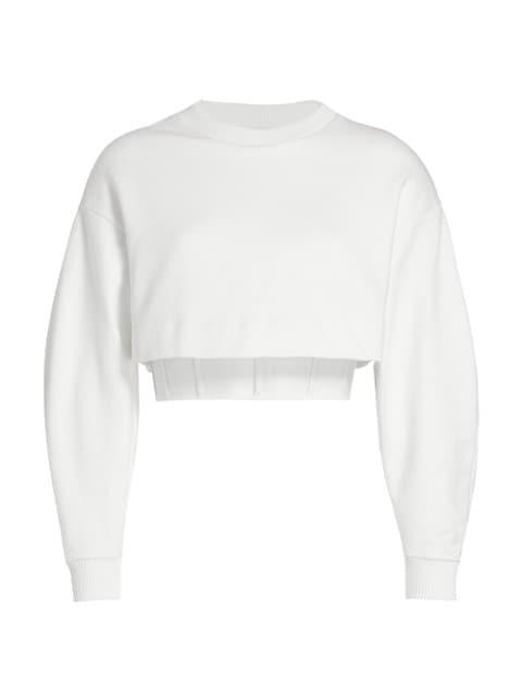 Cropped Corset Sweatshirt商品第1张图片规格展示