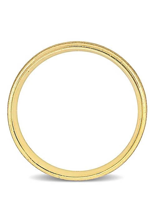 商品Belk & Co.|Co. Double Row Textured Mens Wedding Band In 14K Yellow Gold,价格¥3148,第4张图片详细描述