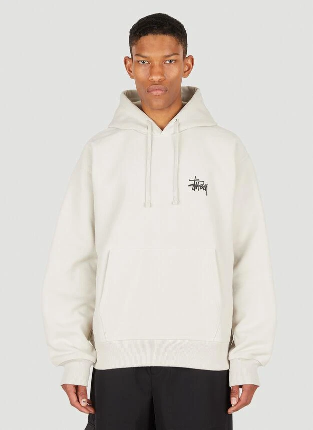 商品STUSSY|Basic Logo Hooded Sweatshirt in White,价格¥1300,第1张图片