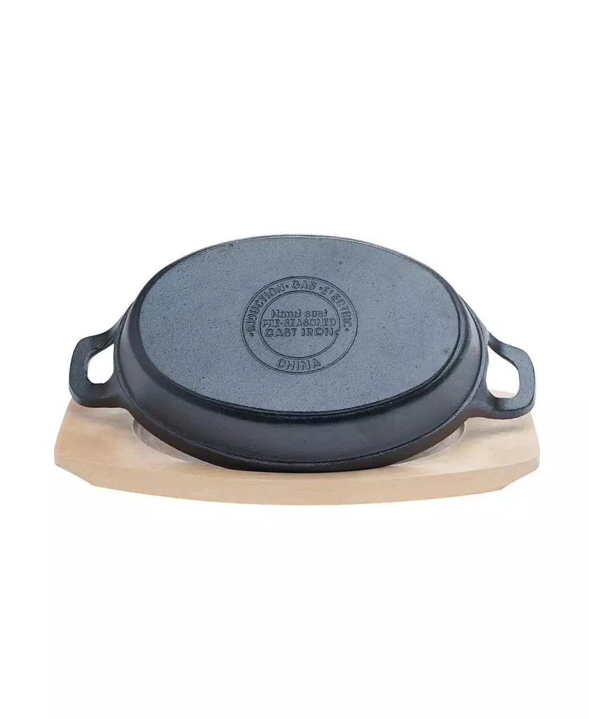 商品Basic Essentials|2 Piece Cast Iron Oval Sizzler Plate Set,价格¥224,第2张图片详细描述