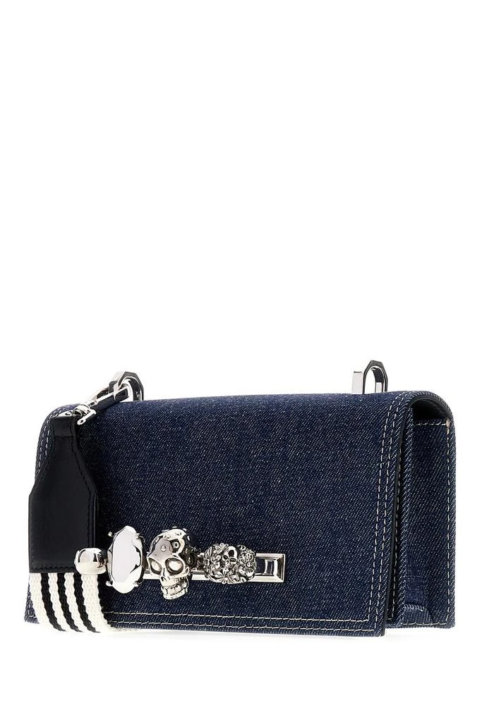 商品Alexander McQueen|Alexander McQueen Charm Embellished Denim Messenger Bag,价格¥7777,第3张图片详细描述