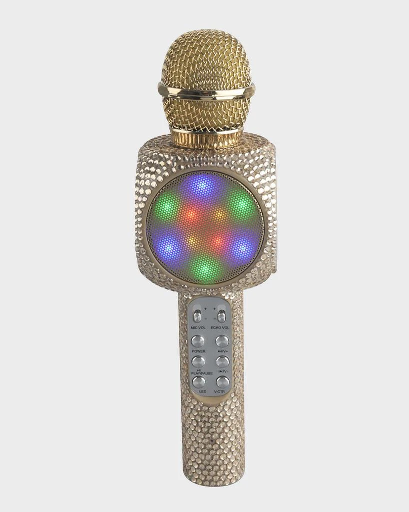 商品Wireless Express|Kid's Sing-A-Long Bling Bluetooth Karaoke Microphone, Gold,价格¥194,第1张图片