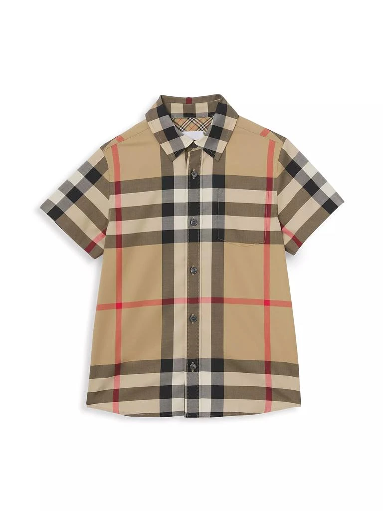 商品Burberry|Little Boy's &amp; Boy's Owen Oversized Vintage-Check Short-Sleeve Shirt,价格¥752,第1张图片