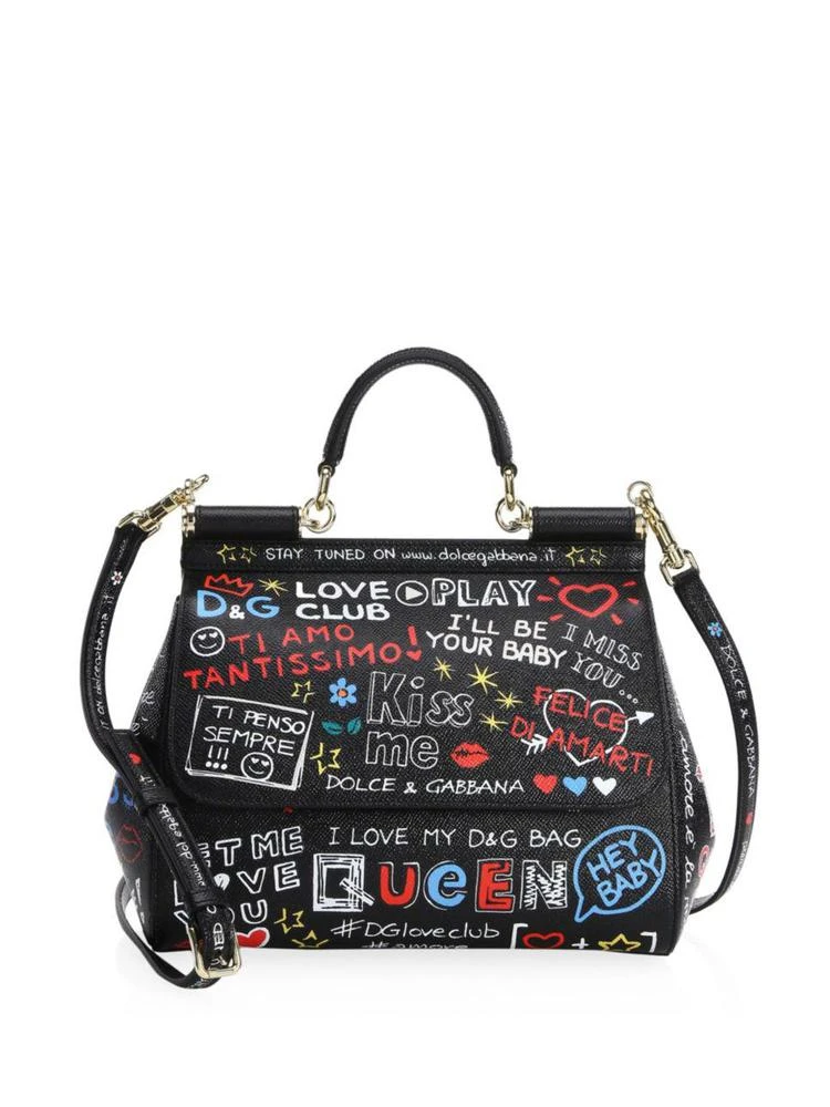 商品Dolce & Gabbana|Dolce & Gabbana - Graphic Leather Satchel,价格¥10699,第1张图片