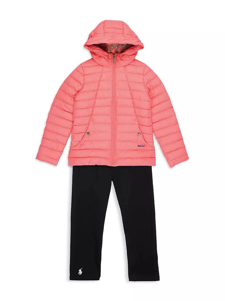 商品Barbour|Little Girl's &amp; Girl's Coraline Quilted Jacket,价格¥444,第2张图片详细描述
