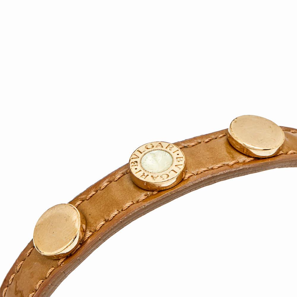 Bvlgari Beige Reversible Studded Enamel Le Bracelet商品第4张图片规格展示