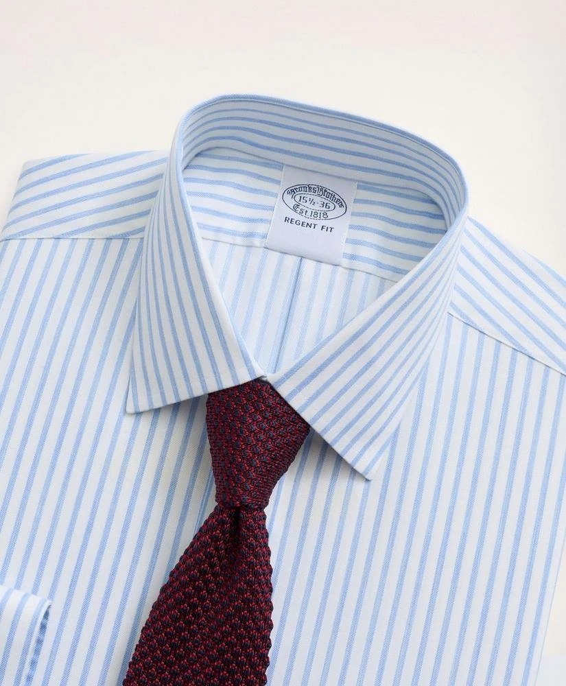 商品Brooks Brothers|Stretch Regent Regular-Fit Dress Shirt, Non-Iron Twill Stripe  Ainsley Collar,价格¥960,第2张图片详细描述