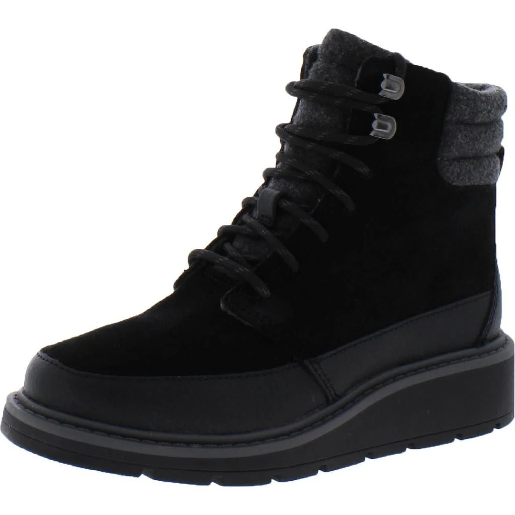 商品Clarks|Clarks Cloudsteppers Women's Ivery Jet Leather Suede Waterproof Ortholite Boots,价格¥236,第1张图片