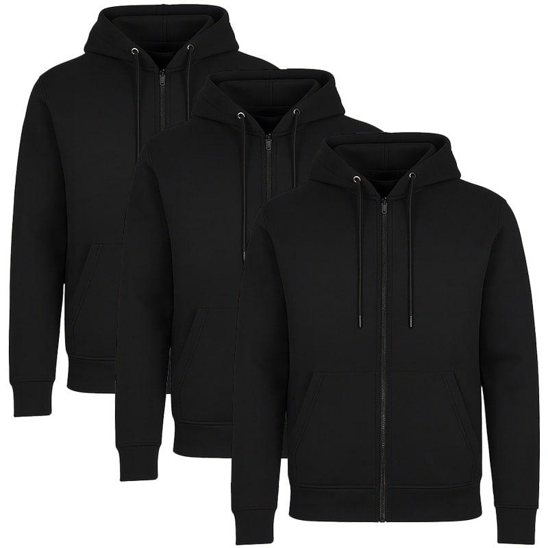 Men's Lined Full-Zip Hoodie, 3-Pack image 2