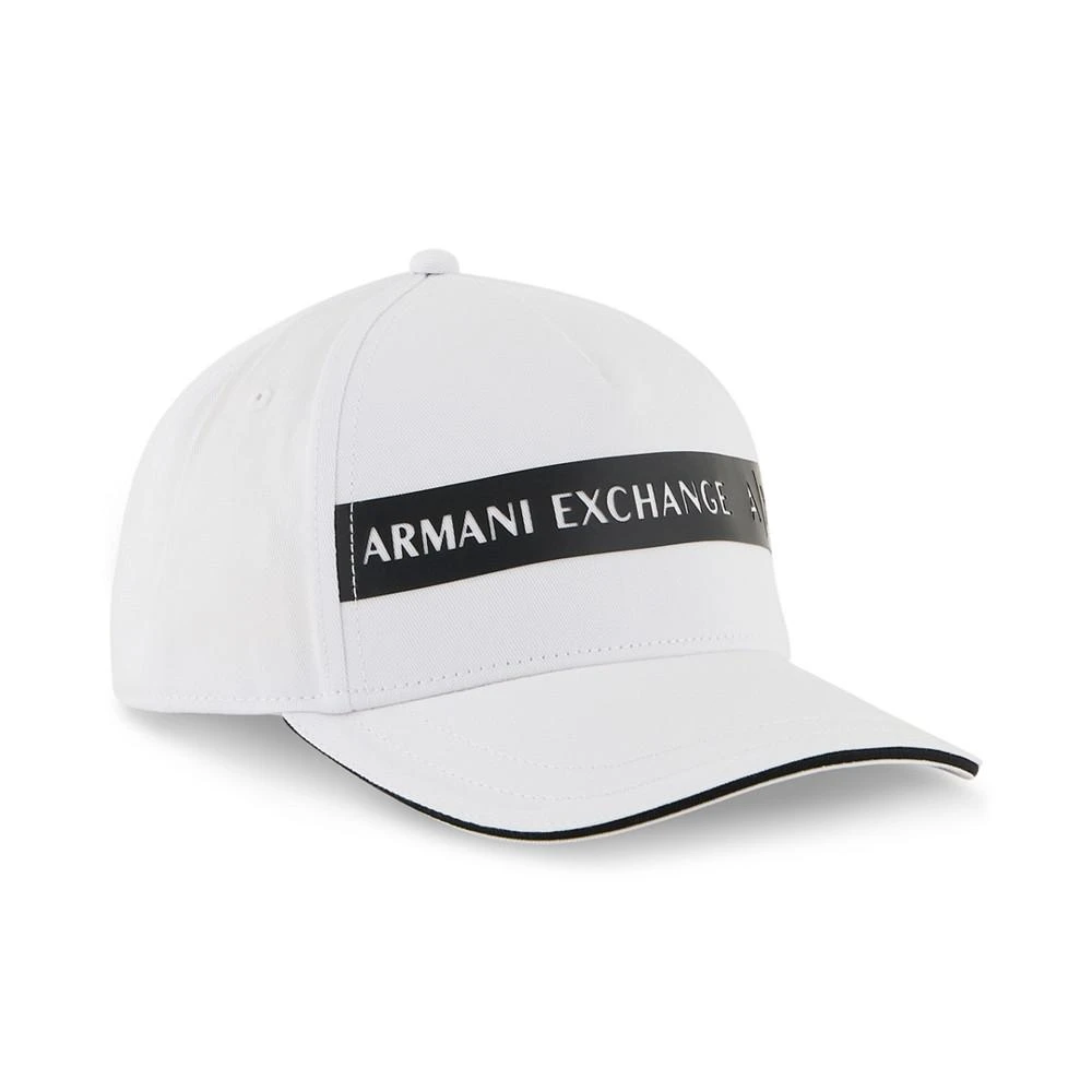 商品Armani Exchange|Men's Stripe Logo Baseball Hat,价格¥341,第1张图片