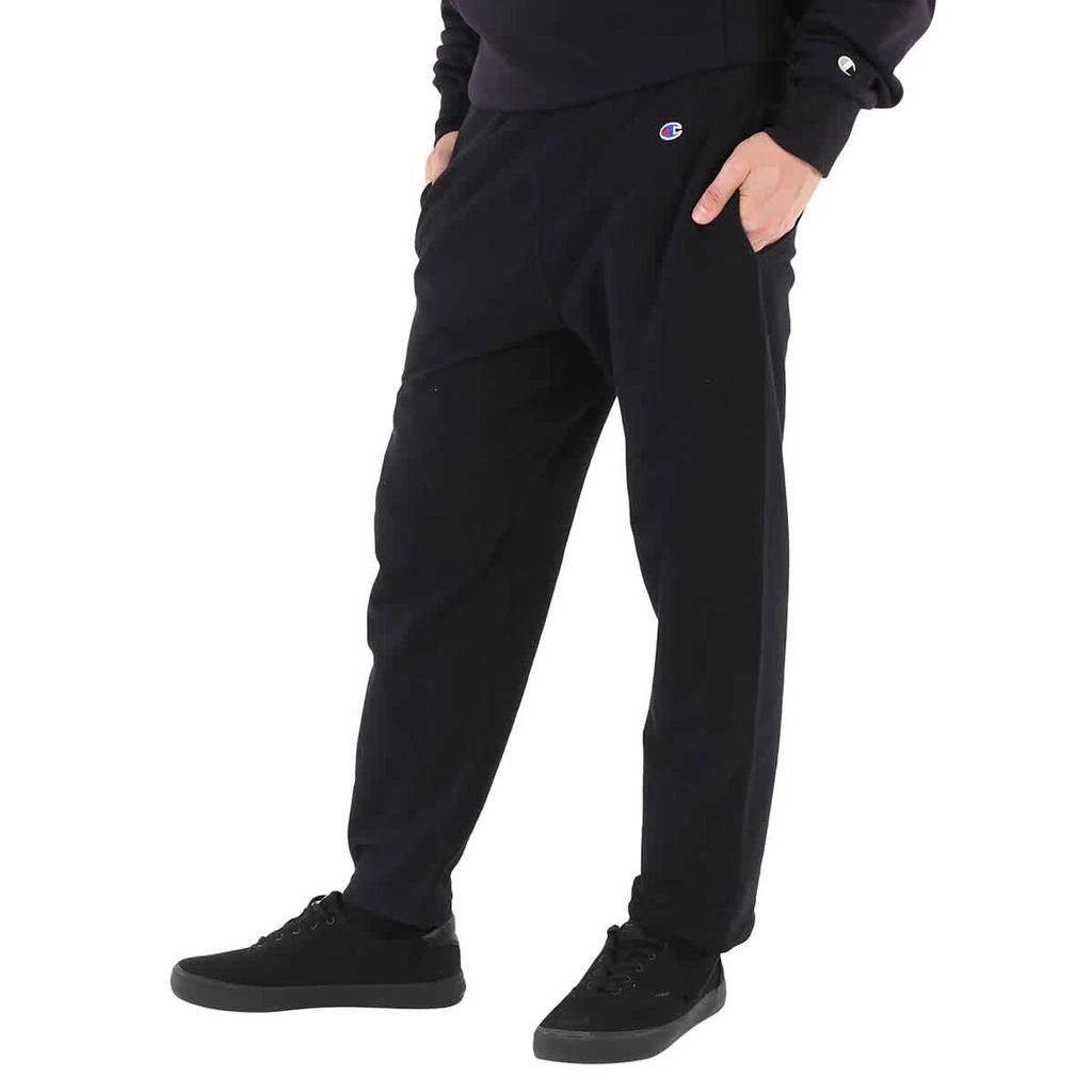 商品CHAMPION|Champion Black Cotton Logo Long Sweatpants, Size Medium,价格¥263,第3张图片详细描述