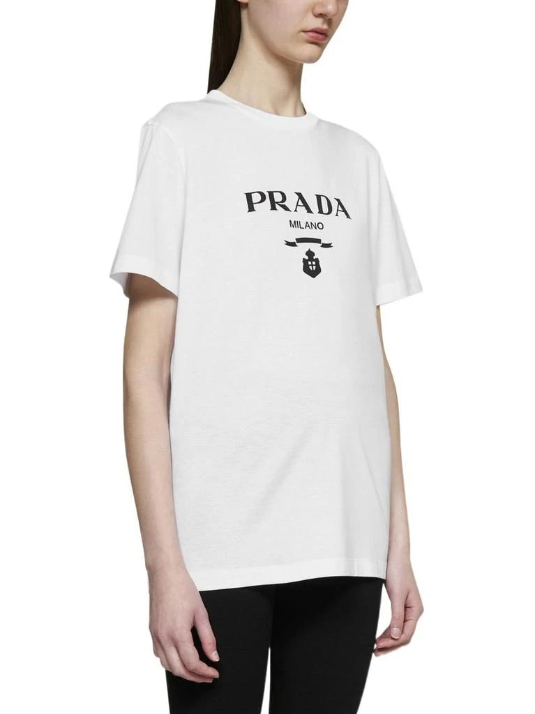 商品Prada|Prada Women&#39;s  White Cotton T Shirt,价格¥6237,第3张图片详细描述