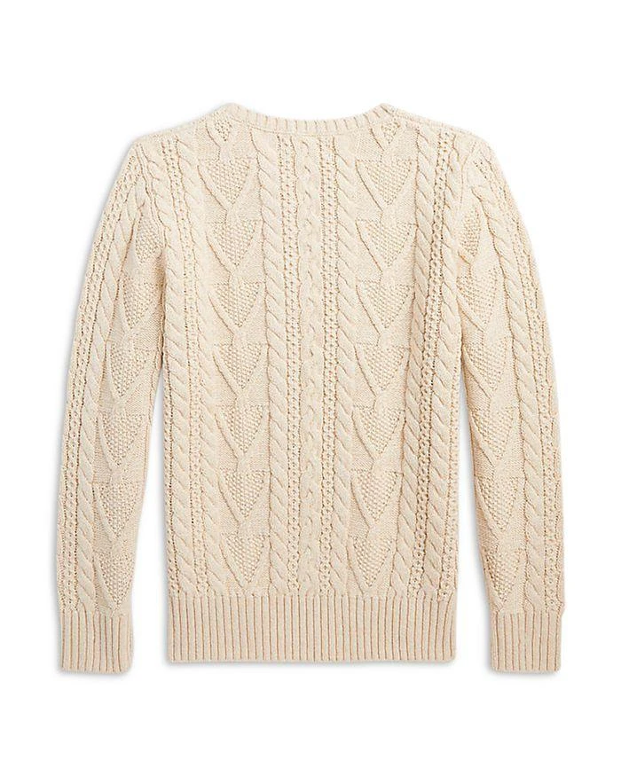 商品Ralph Lauren|Boys' Aran Knit Cotton Blend Sweater - Big Kid,价格¥352,第2张图片详细描述