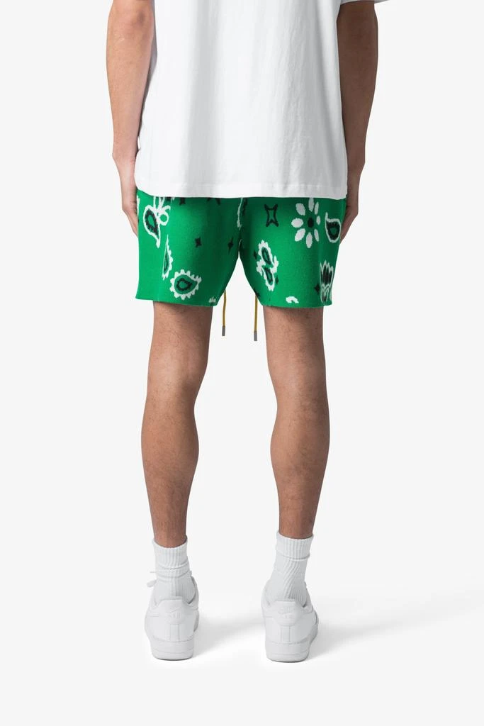 商品MNML|Paisley Knit Shorts - Green,价格¥287,第4张图片详细描述