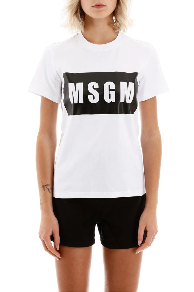 商品MSGM|Msgm Box Logo T Shirt,价格¥433,第2张图片详细描述