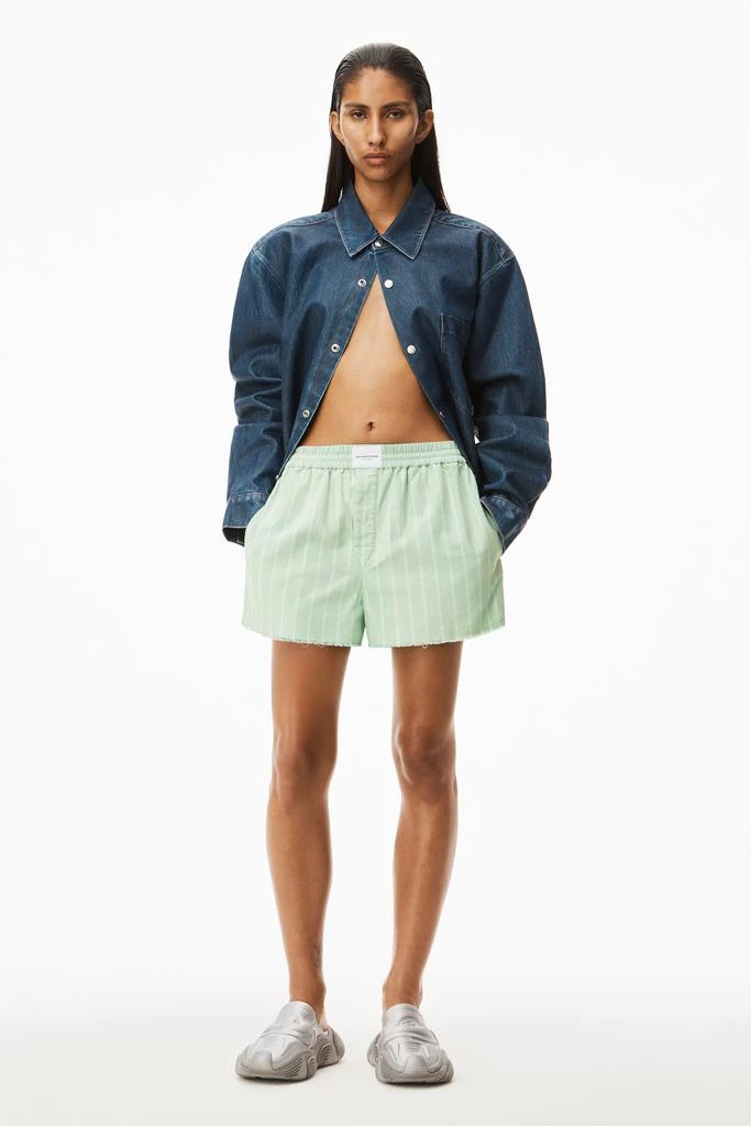 商品Alexander Wang|CLASSIC BOXER SHORTS IN COTTON OXFORD,价格¥1210,第2张图片详细描述