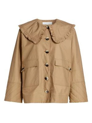 Ruffle Trim Puritan Collar Jacket 商品