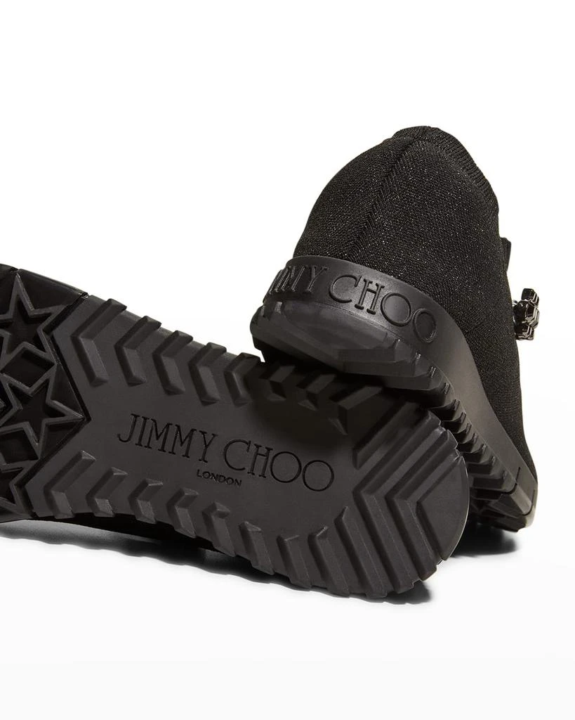 商品Jimmy Choo|Verona Knit Crystal-Strap Trainer Sneakers,价格¥2675,第4张图片详细描述