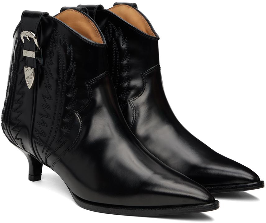 Black Western Heeled Boots商品第4张图片规格展示